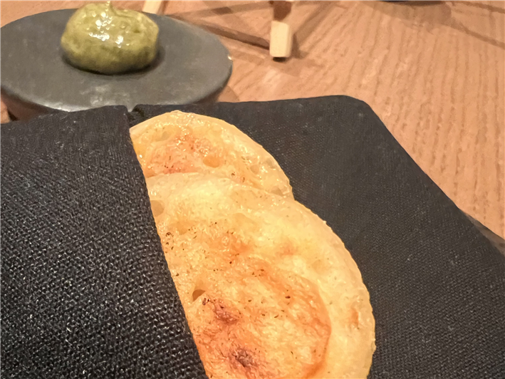 toasted crumpet canape